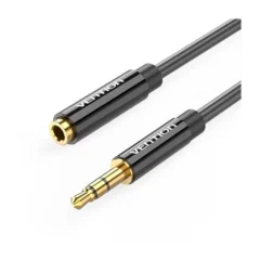 Vention BBZBF Cable Estéreo Jack 3.5/M - Jack 3.5/H 1m Negro