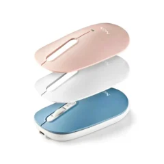 NGS Shell-RB Ratón Inalámbrico BT Recargable 1600 DPI Azul Blanco Rosa