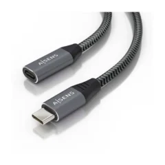 Aisens A107-0761 Alargador USB-C/M - USB-C/H 100W 20Gbps 1.5m Gris
