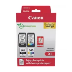 Canon PG-545XL + CL546XL Multipack Negro Tricolor + Papel Foto