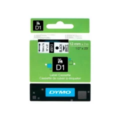 Dymo D1 45021 Cinta Rotuladora de Poliéster para Label Manager 12mm Blanca-Negra