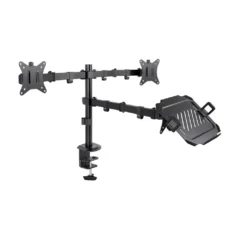 TooQ DB1202TN-B Soporte para 2 Monitores y 1 Portátil hasta 9kg