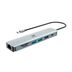 Woxter PE26-181 Docking 1xHDMI 2xUSB 1xLector 1xRJ45 1xMicroUSB Gris