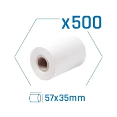 Iggual Papel Térmico Datáfono 57x35 mm Pack 500 rollos
