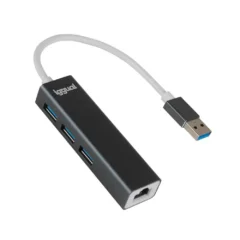 Iggual Hub USB-A 3 puertos USB 3.0 + RJ45 Gigabit