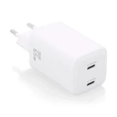 Aisens ASCH-65W2P039-W Cargador Gan de Pared 2xUSB-C 65W