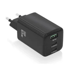 Aisens ASCH-65W3P042-BK Cargador Gan de Pared 2xUSB-C 1xUSB 65W