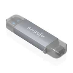 Aisens ASCR-2AC08-GR Lector de Tarjetas Externo USB 3.1