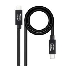Nanocable 10.01.5001 USB-C 4.0 Macho - USB-C/Macho 1m Negro