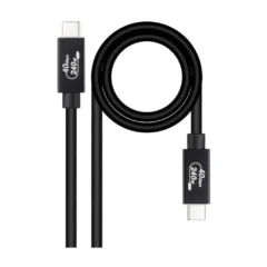 Nanocable 10.01.5002 USB-C 4.0 Macho - USB-C/Macho 1.8m Negro