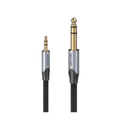 Vention BAUHH Cable Estéreo Jack 3.5/M - Jack 6.3/M 2m Gris