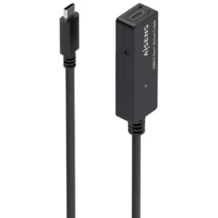 Aisens A107-0869 Alargador USB-C 3.2 con Amplificador Macho - USB-C Hembra 100W 20Gbps 5m Negro