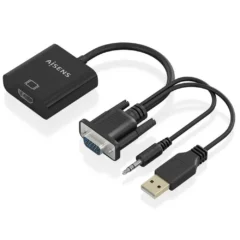Aisens A115-0872 Conversor SVGA/M - USB/M - Jack/M - HDMI/H 20cm Negro