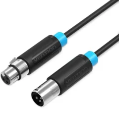 Vention BBFBJ XLR Macho - XLR Hembra 5m Negro