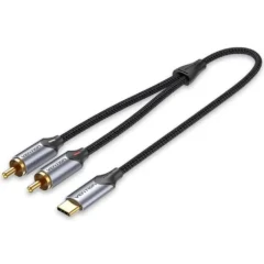 Vention BGUHI Conversor 2x RCA Macho - USB-C Macho 3m Gris