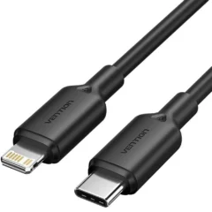 Vention LAKBF USB-C Macho 2.0 - Lightning Hasta 27W 480Mbps 1m Negro