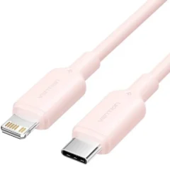 Vention LAKPH USB-C Macho 2.0 - Lightning Hasta 27W 480Mbps 2m Rosa