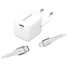 Intenso 7803022 Cargador pared GaN W30C USB-C Blanco
