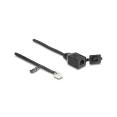 Delock Cable RJ11 macho a RJ11 hembra con tapa