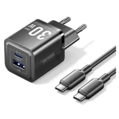 Vention TZ-FEQB0-EU-01 Cargador Gan de Pared 1xUSB-C 1xUSB + Cable USB-C 30W