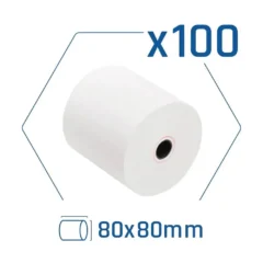 Iggual IGG317655p100 Pack 100 Rollos Papel Térmico sin BPA 80x80mm
