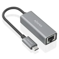 Aisens A109-0898 Adaptador USB-C 3.0 Macho - RJ45 Hembra 15cm Gris