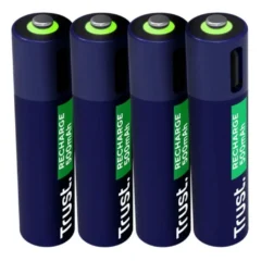 Trust 25671 Pack de 4 Pilas AAA Recargables