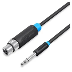 Vention BBEBH Cable Estéreo Jack 6.5 Macho - XLR Hembra 2m Negro