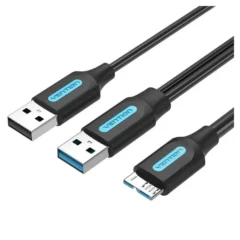 Vention CQPBF USB Macho - MicroUSB Macho USB 2.0 Macho 5Gbps 1m Negro