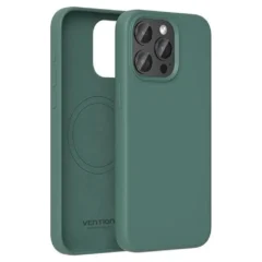 Vention KUFG0-10 Funda Silicona con Magsafe Compatible con iPhone 15 Verde Ciprés