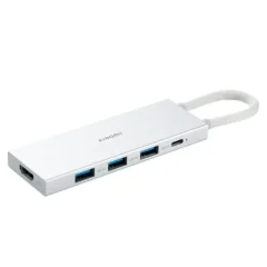 Xiaomi 5 en 1 Docking USB-C 3.0 3xUSB 1xUSB Tipo-C PD 1xHDMI Blanco