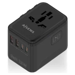 Aisens ASPS-2A2C08-BK Cargador de Pared Toma de Corriente Universal 2xUSB Tipo-C 2xUSB 25W