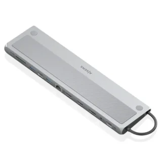 Aisens ASUC-12P020-GR Docking USB-C 2xHDMI 3xUSB 1xUSB-C 1xRJ45 1xDisplayPort 1xLector Tarjetas 1xUSB-C PD Gris